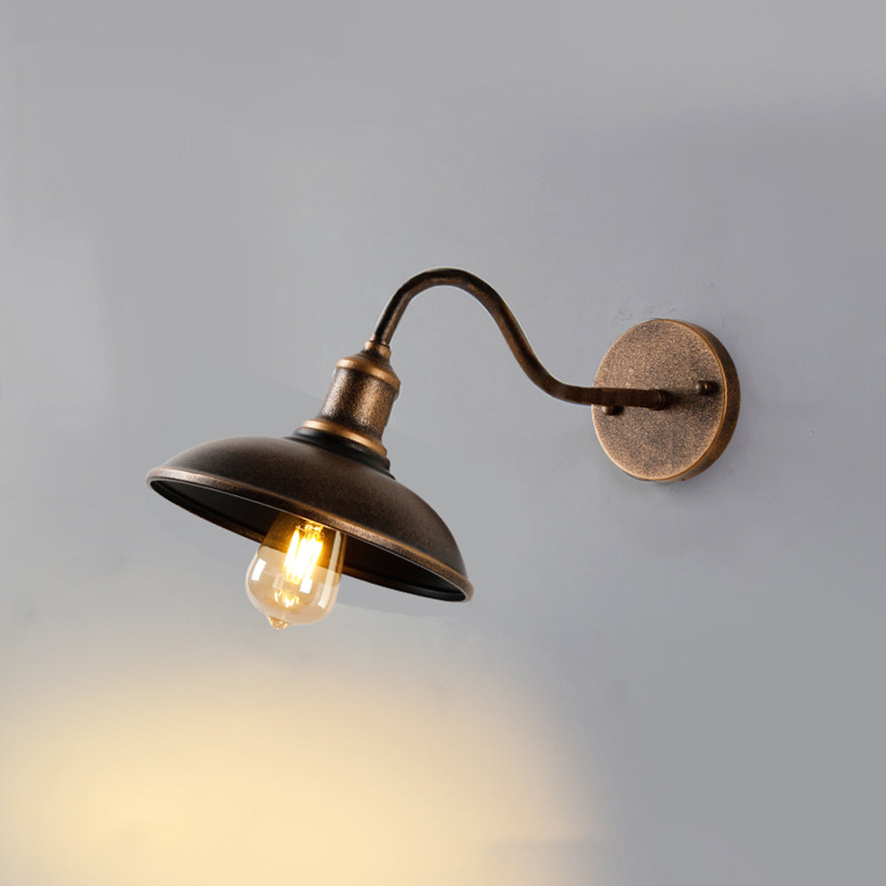 Alessio Vintage-Inspired Dome-Shaped Antique Brass Waterproof Outdoor Wall Lamp – IP65 Rated
