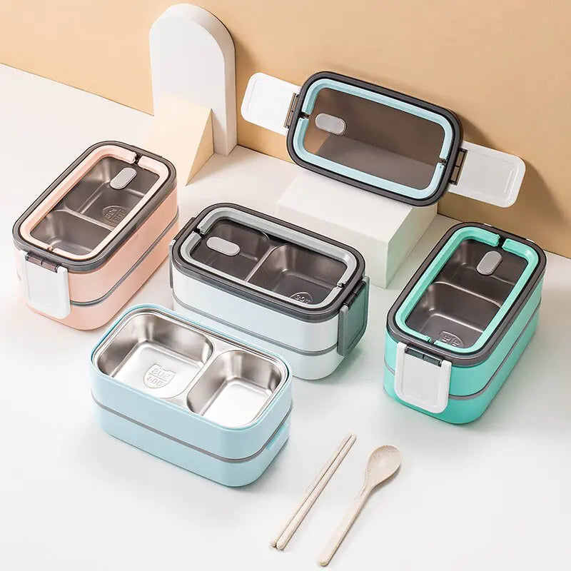 MealMate - Trendy 2-Layer Stainless Steel Lunch Box