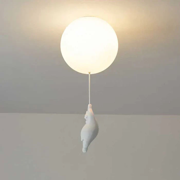 CloudBear - Playful Children's Ceiling Lamp with Balloon