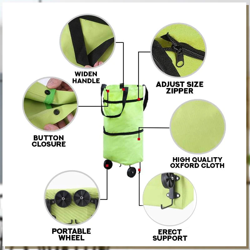 CarryFlex - Practical 2-in-1 Shopping Bag with Wheels