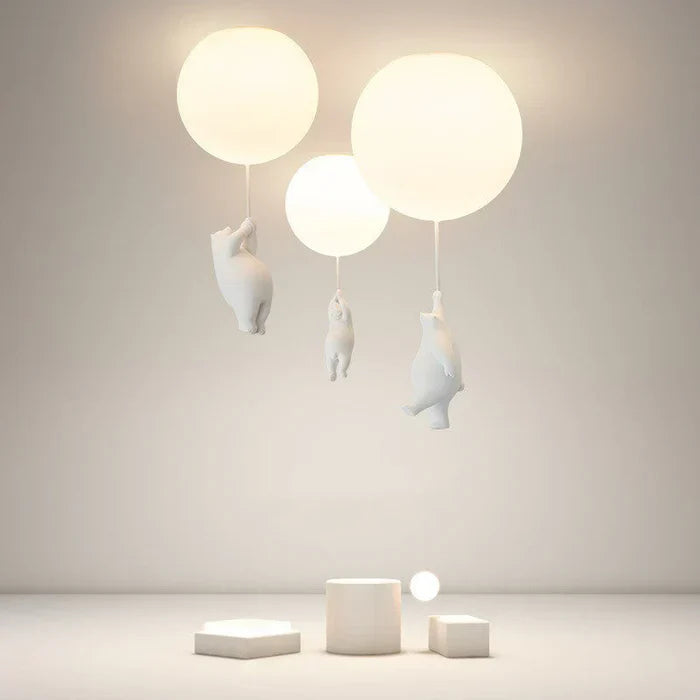 CloudBear - Playful Children's Ceiling Lamp with Balloon