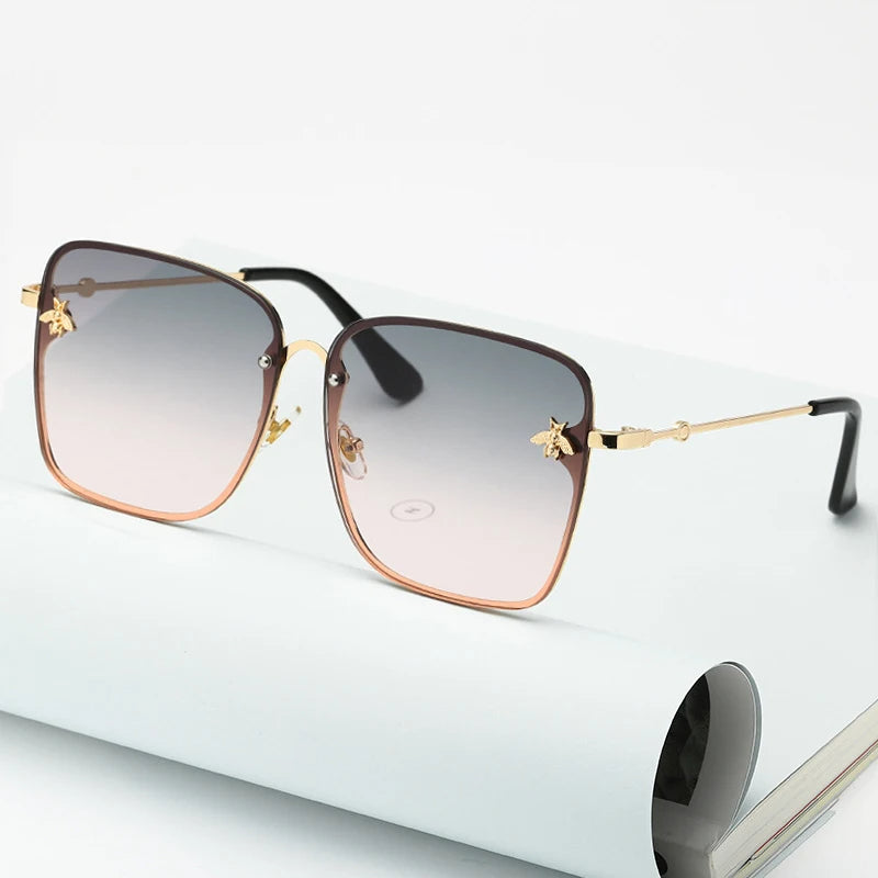 Charlotte Sunglasses - Elegant Oversized Sunglasses without Rim