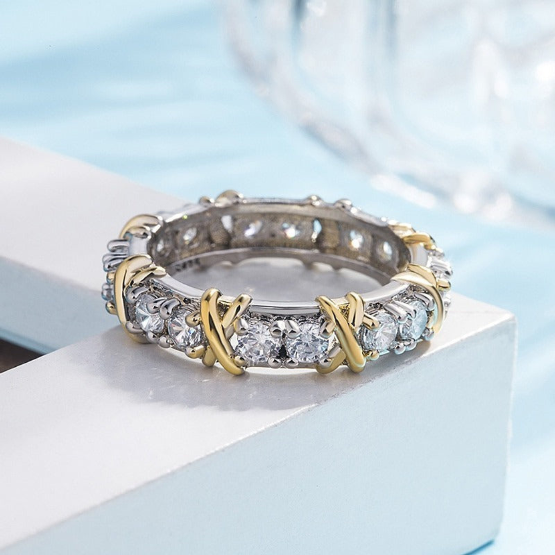Auryn Ring - Elegant Platinum Cross Jewellery