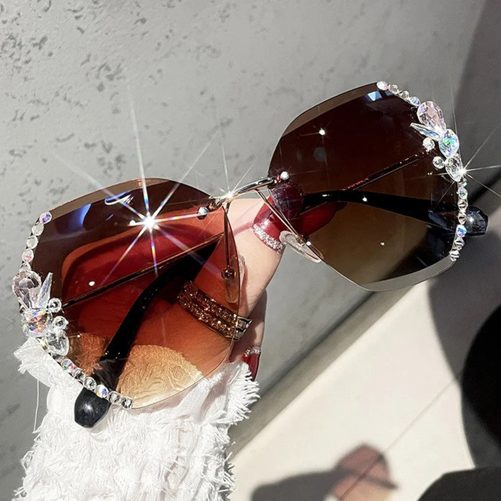 AyaVision - Vintage Rimless Sunglasses for Style