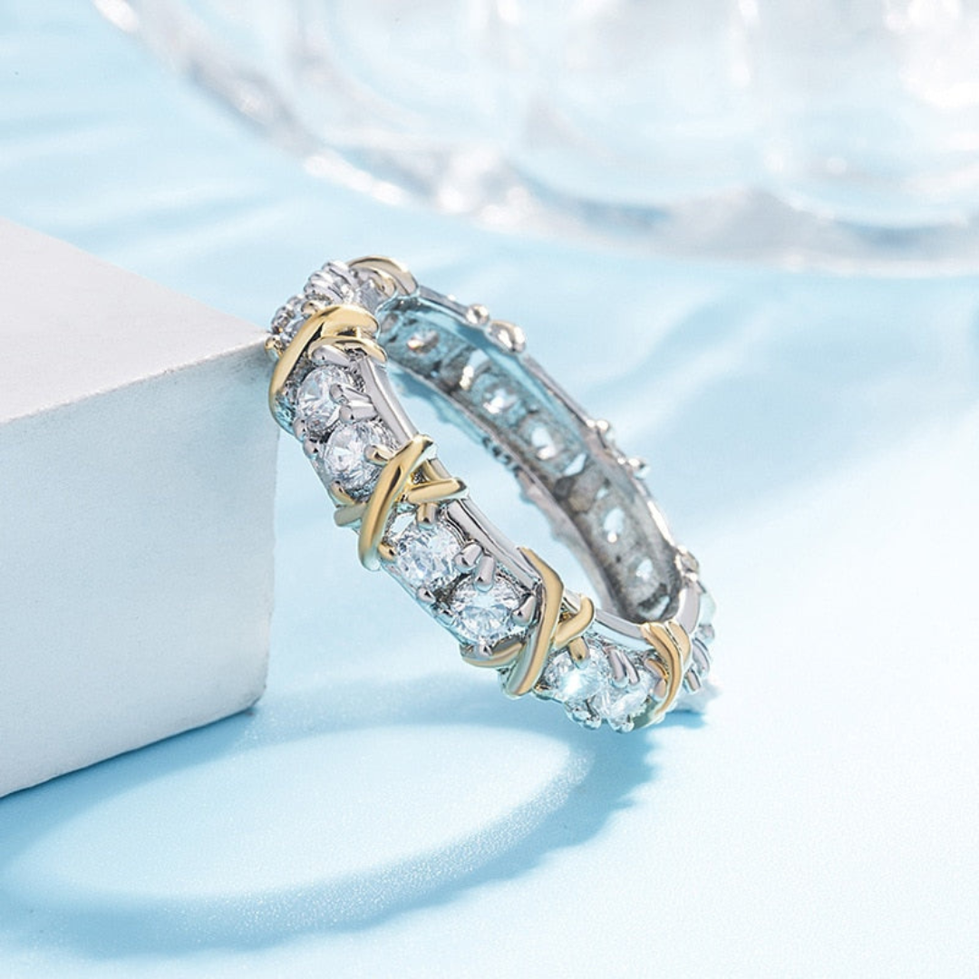 Auryn Ring - Elegant Platinum Cross Jewellery