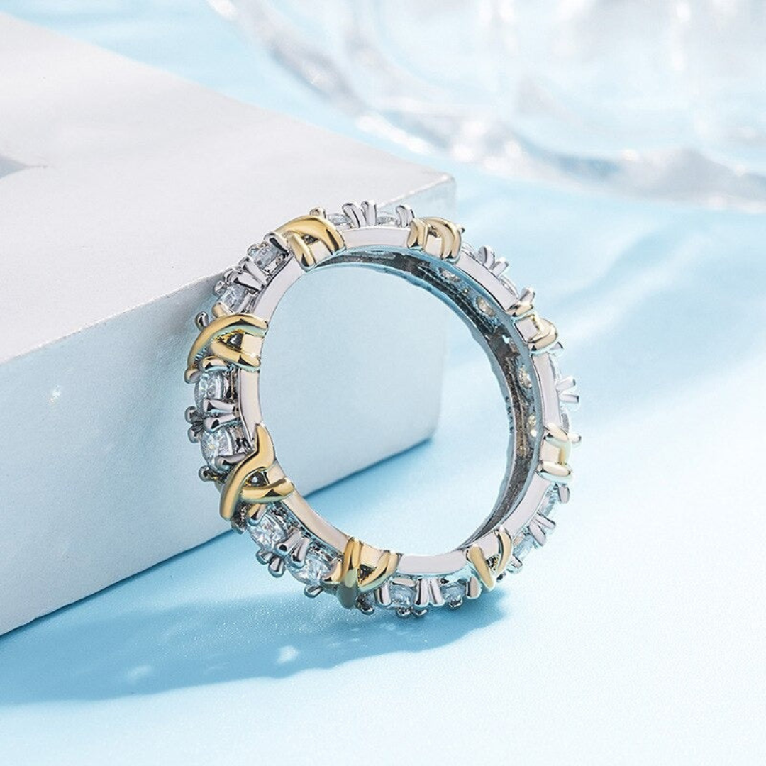 Auryn Ring - Elegant Platinum Cross Jewellery
