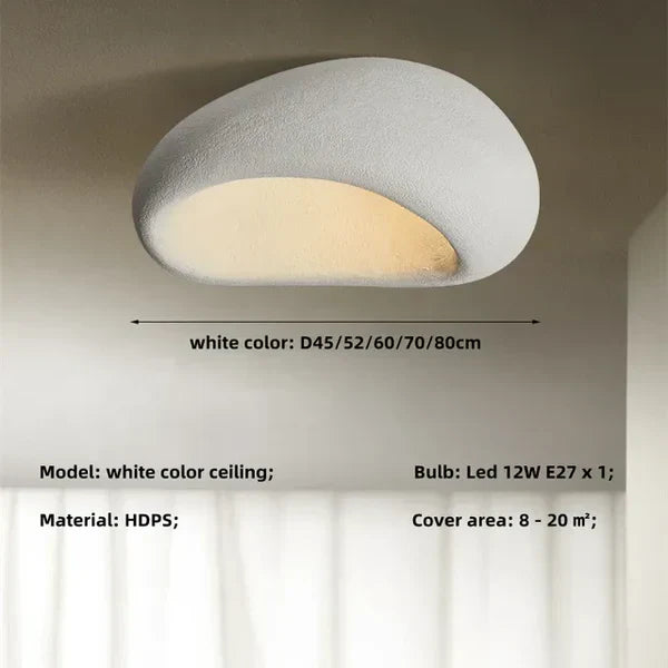 SereneAura Ceiling Light - Natural Wabi Sabi Lighting