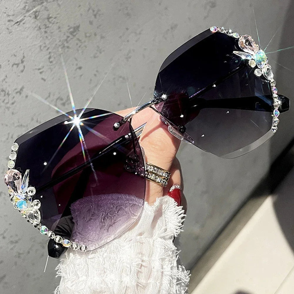AyaVision - Vintage Rimless Sunglasses for Style