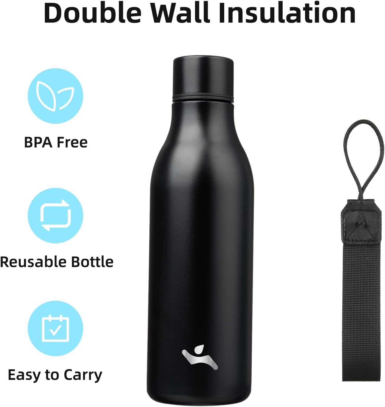 CoolFlow – Stylish Stainless Steel Water Bottle with Handle
