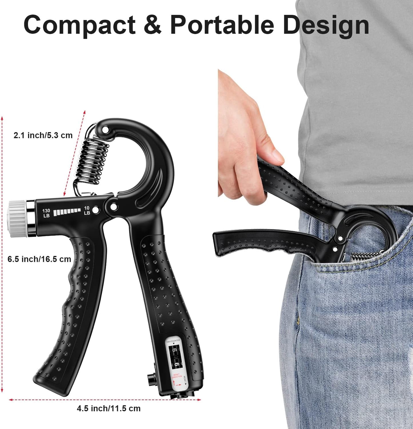 GripMaster - Adjustable Hand Trainer Set 2-Pack