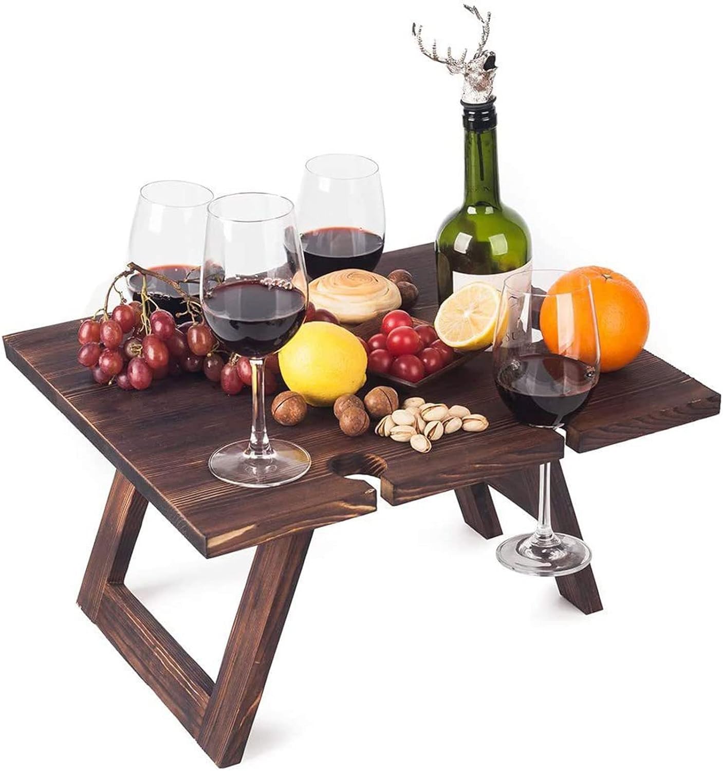 WoodenWine RackTable – Stylish Portable Wine Storage