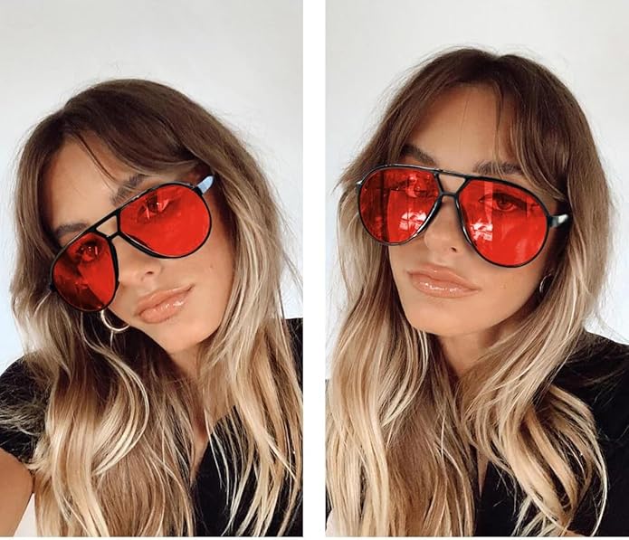 AmaraVision - Retro Large Aviator Sunglasses
