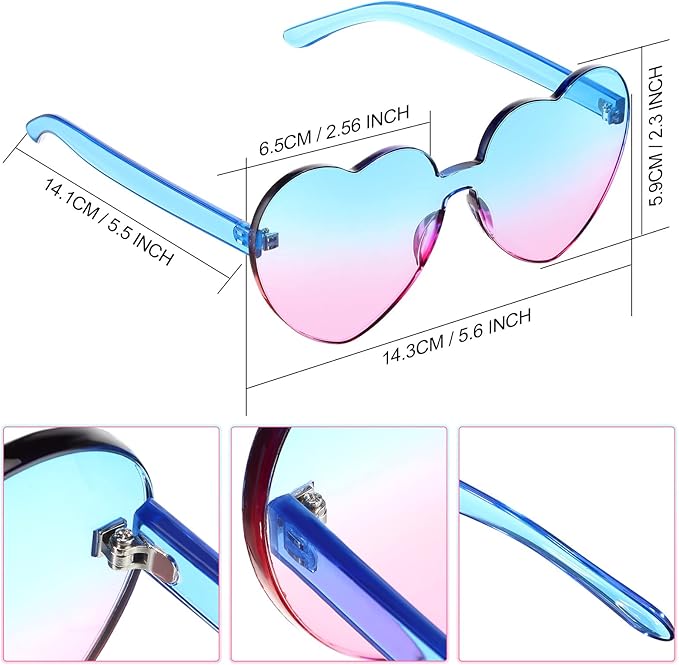 CoraLens - Trendy Rimless Heart-Shaped Sunglasses