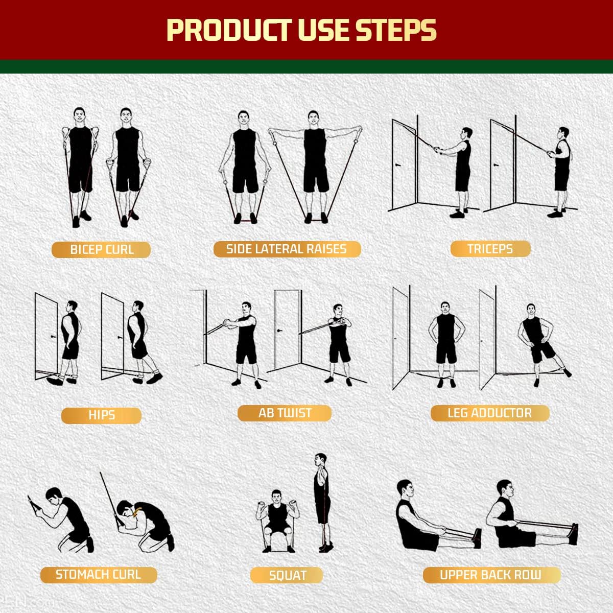 PowerGrip - Resistance Bands with Durable Handles