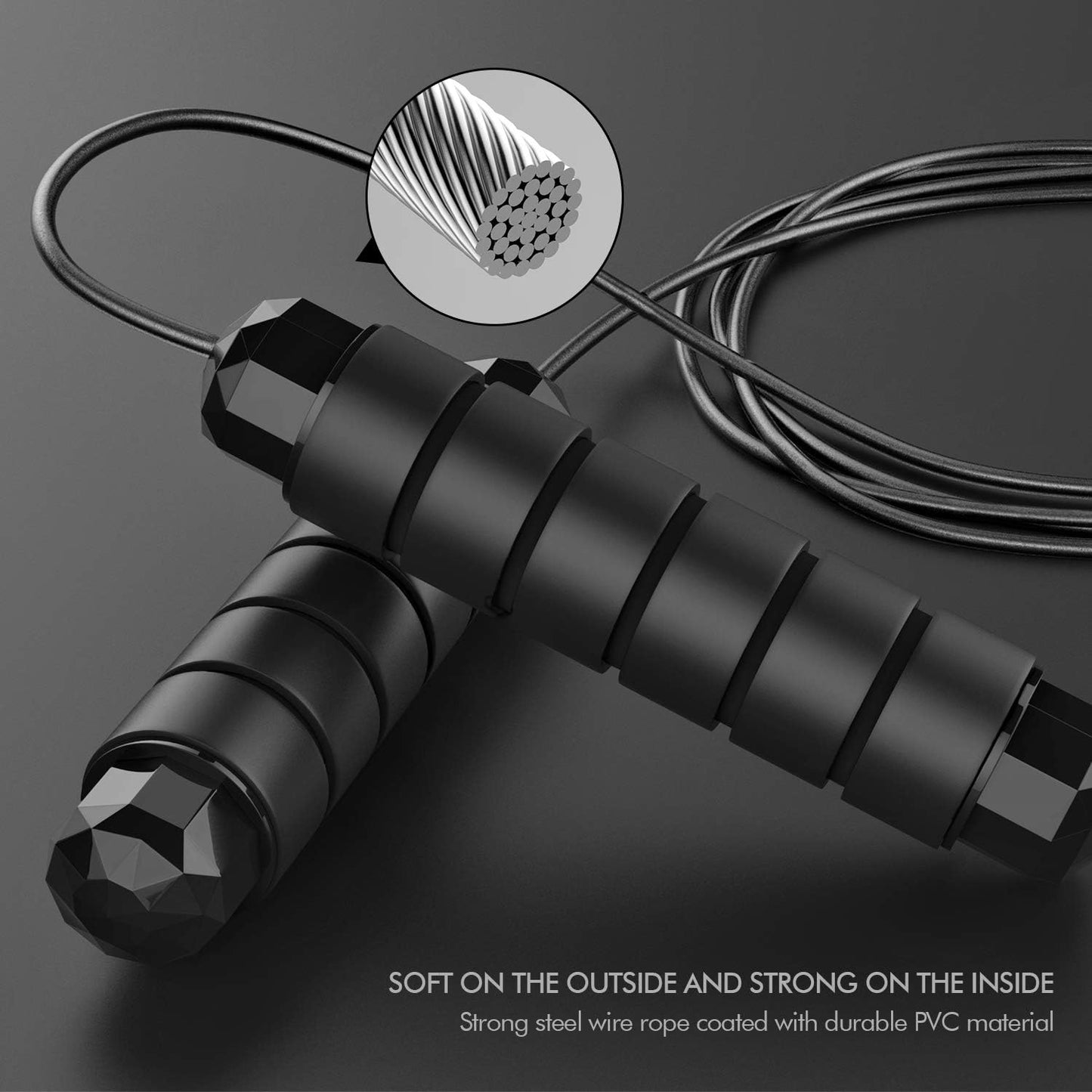 FlexiJump - Adjustable Tangle-Free Skipping Rope for Fitness