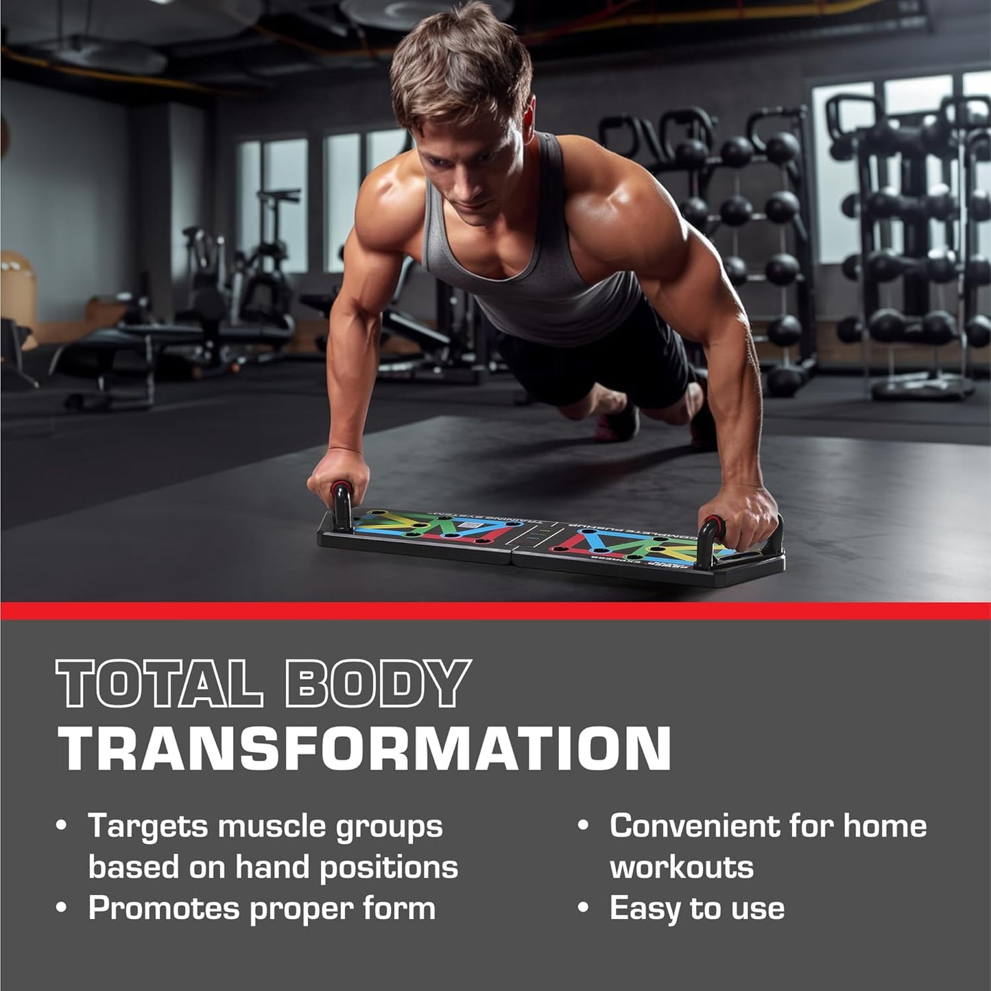 FlexiFit - Foldable Push-Up Training Board with Color Code