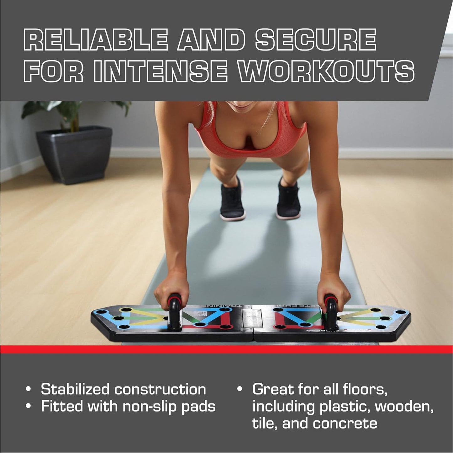 FlexiFit - Foldable Push-Up Training Board with Color Code