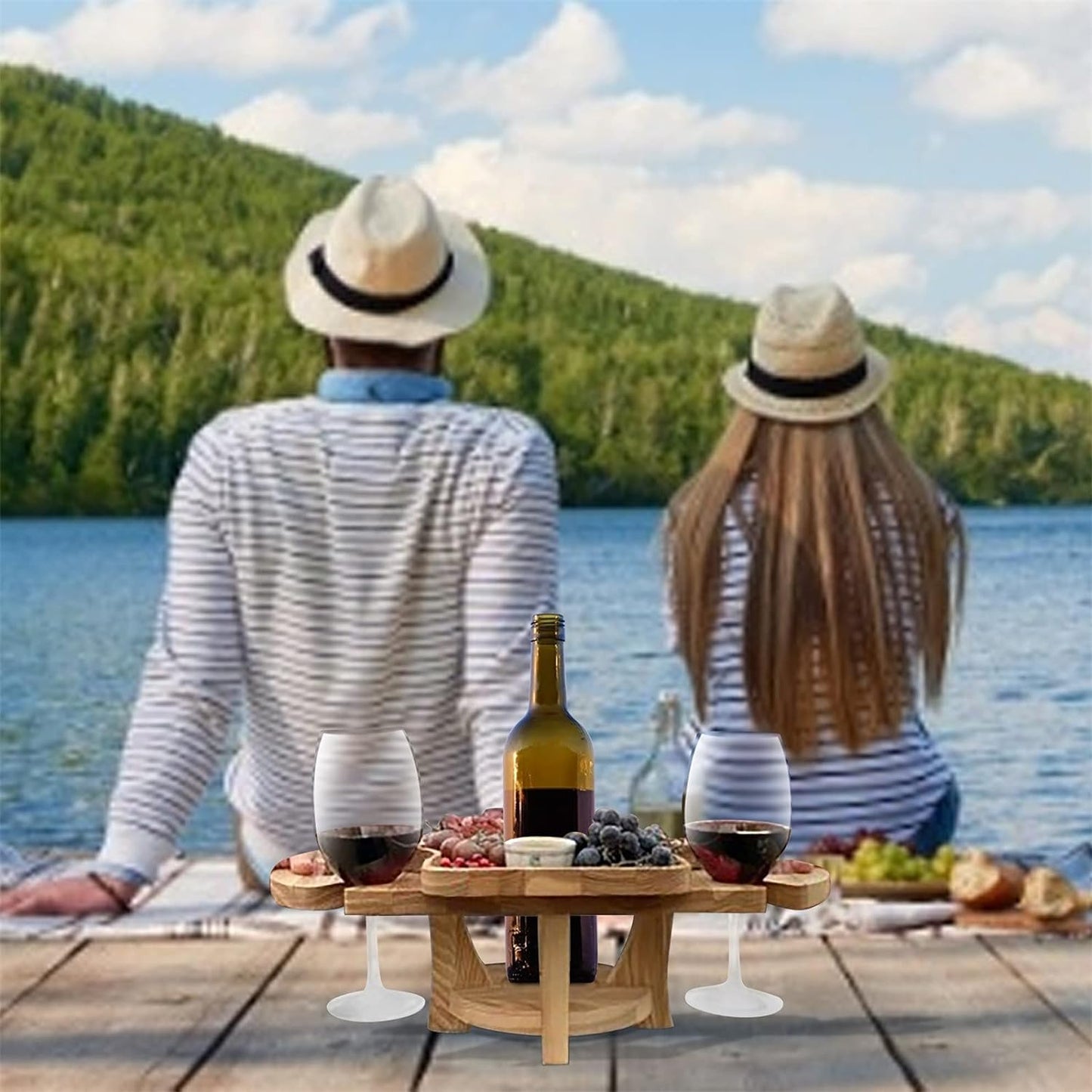 DualServe Rack – Stylish Table Rack for Fruit & Wine