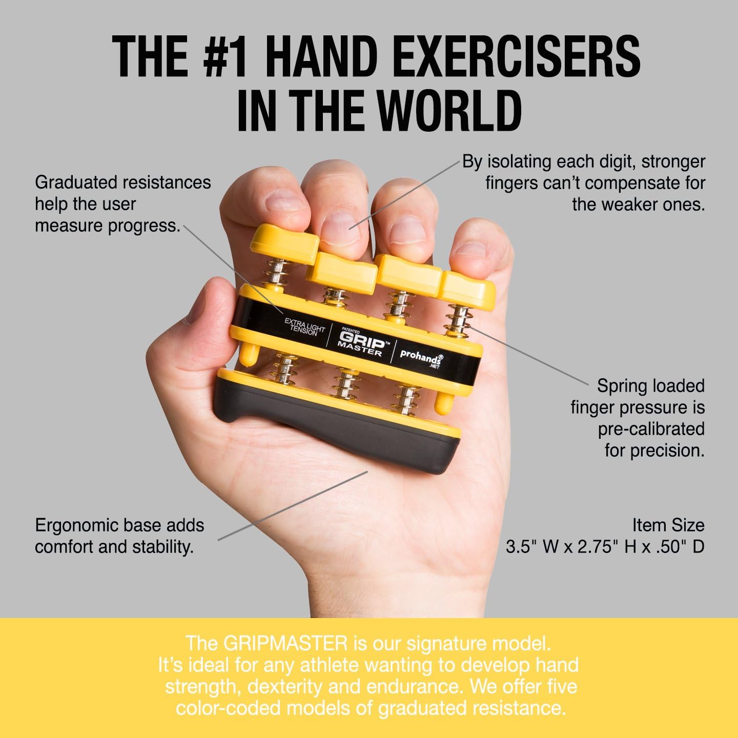 GripMaster - Powerful Hand Strengthener for Fingers