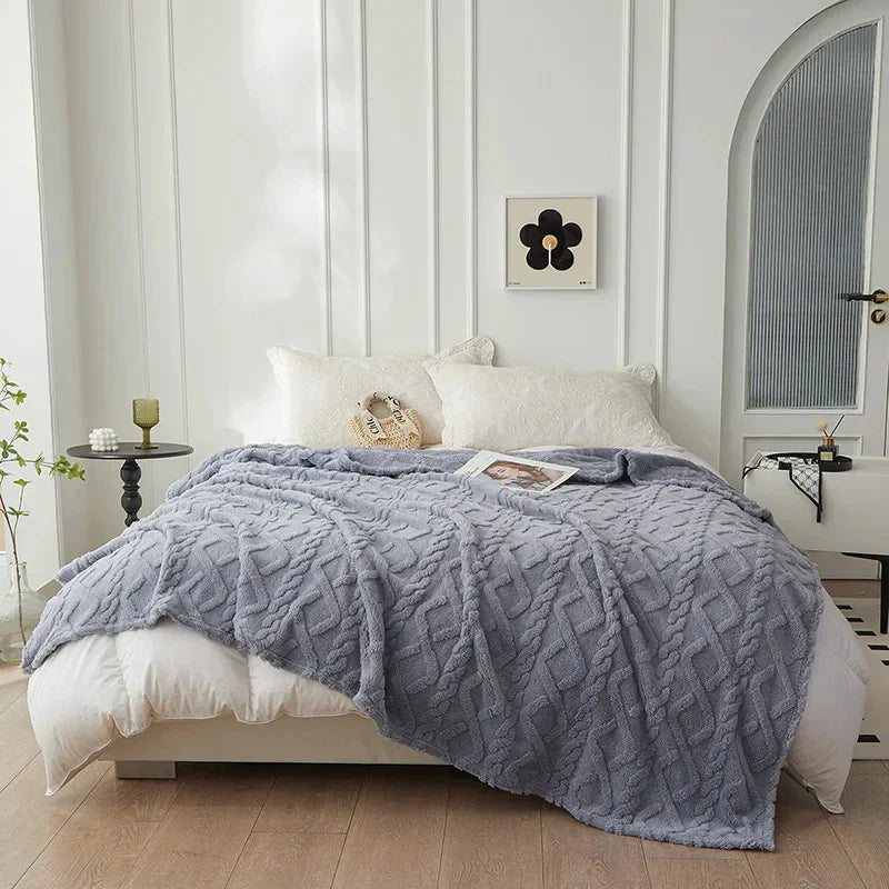 CozyLuxe - Luxury Lambswool Blanket for Bedroom