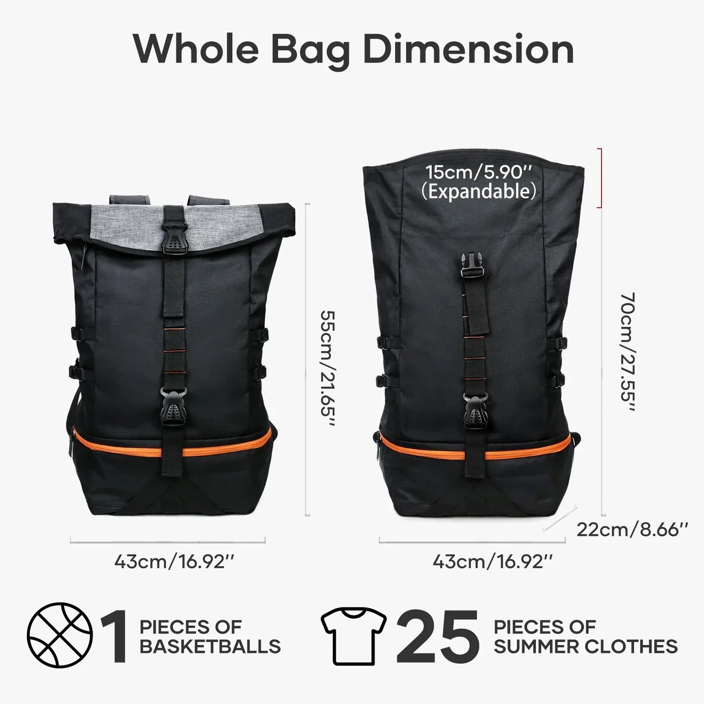 SportsPro – Stylish 35L Adventure Backpack