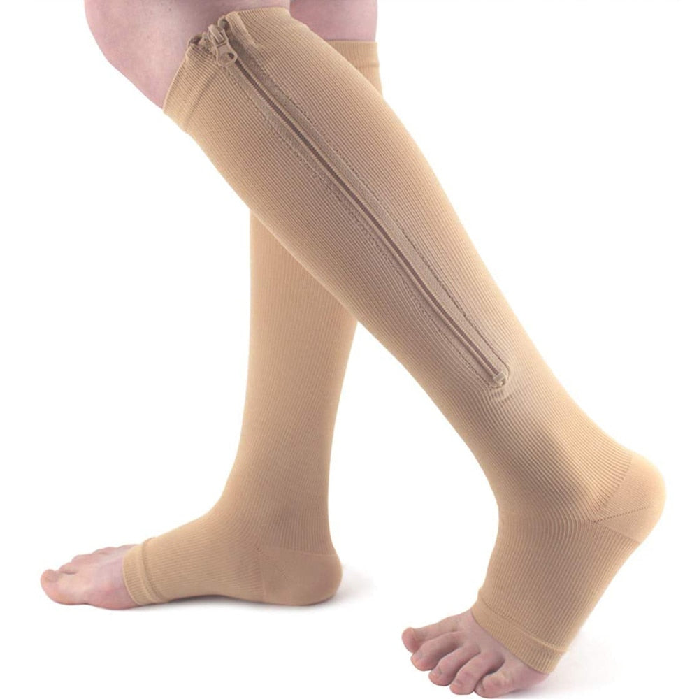 SupportEase - Zipper compression stockings for comfort