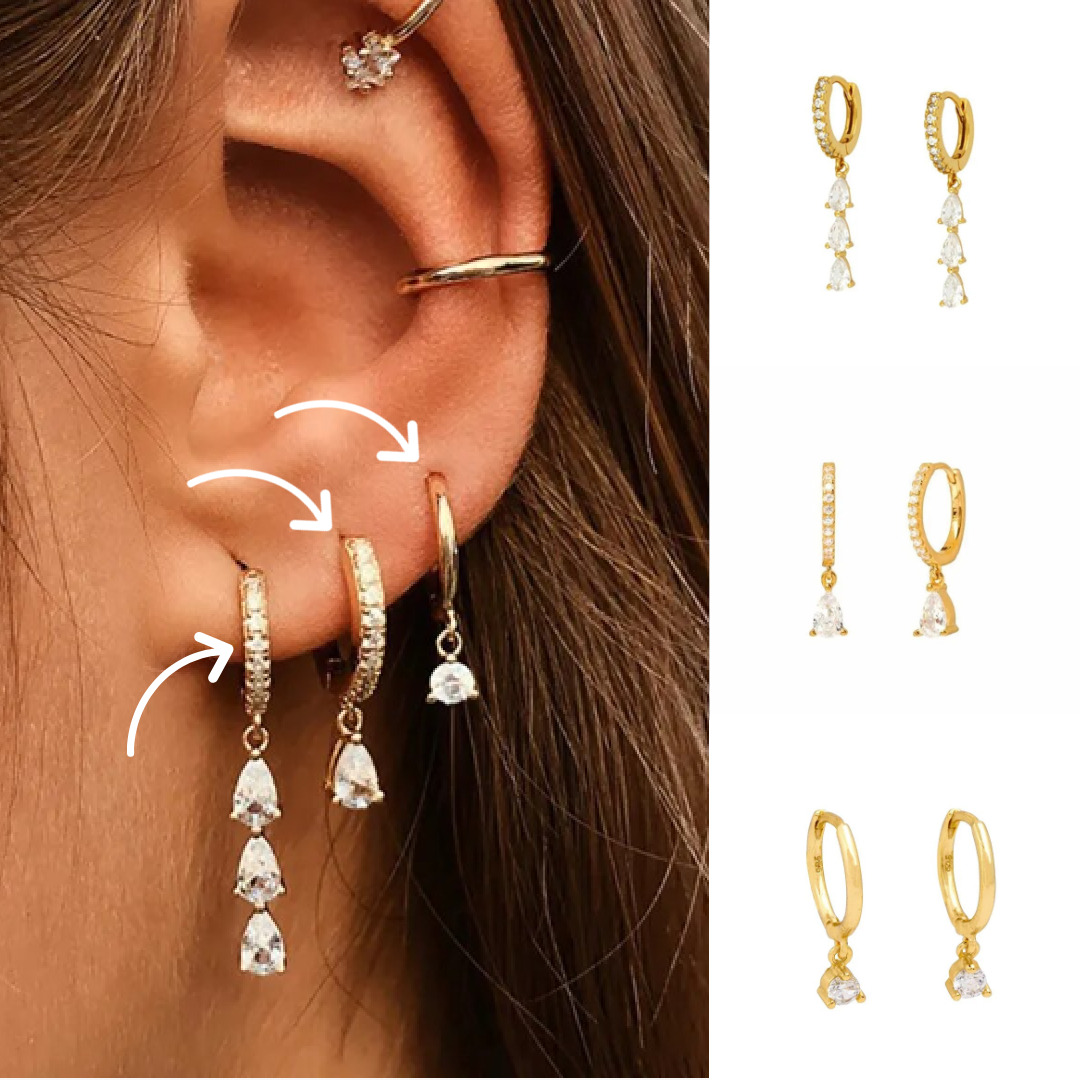 Aurora Earrings Set - Elegant and Versatile Design