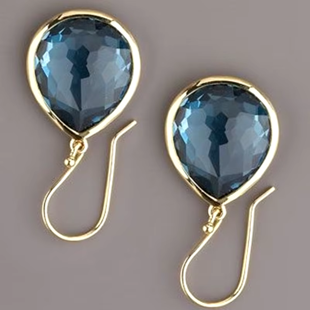 Amara Earrings - Elegant Blue Crystal Jewelry