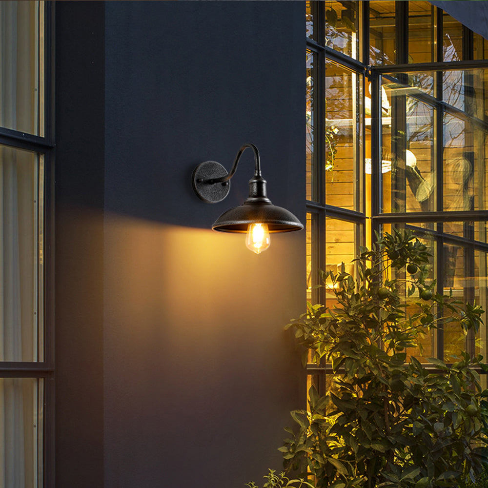 Alessio Vintage-Inspired Dome-Shaped Antique Brass Waterproof Outdoor Wall Lamp – IP65 Rated