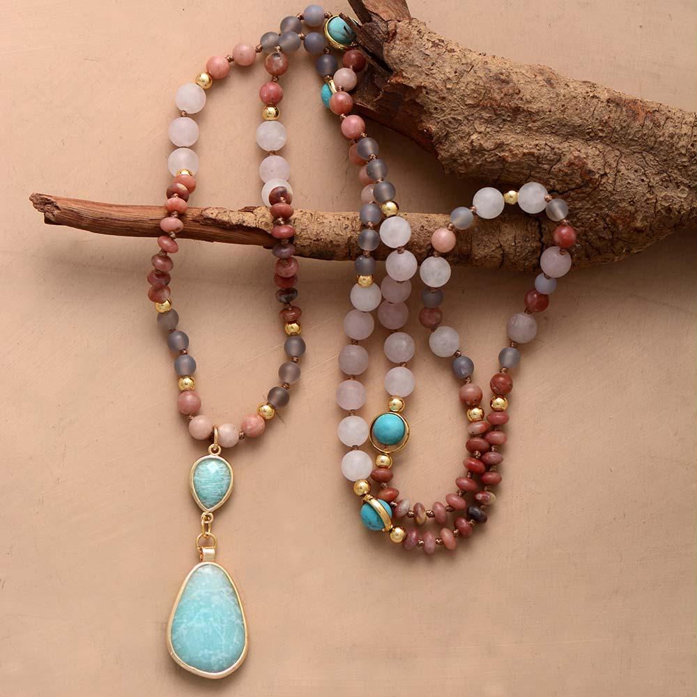 Aurielle Mala Necklace - Deep Cleansing Pastel Pendant