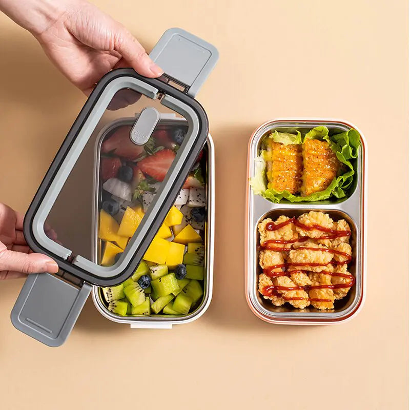 MealMate - Trendy 2-Layer Stainless Steel Lunch Box