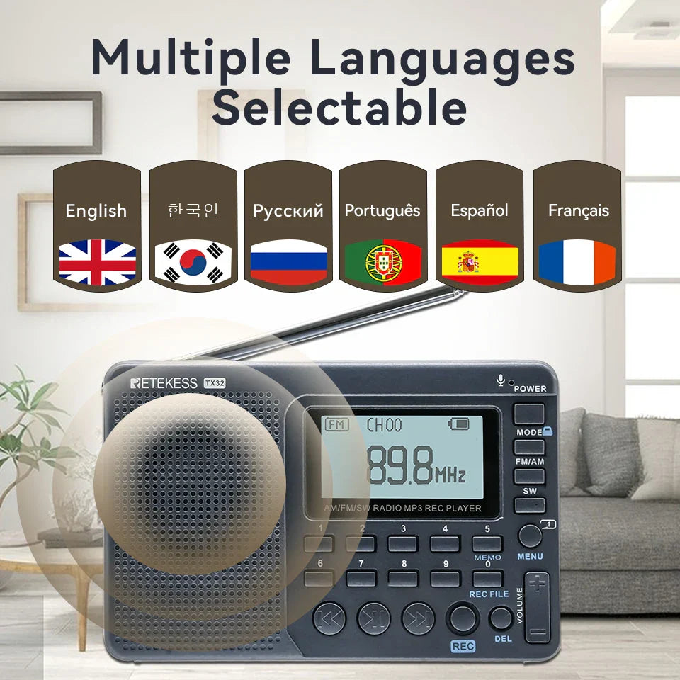 EchoWave - Portable Retro Radio with Powerful Sound