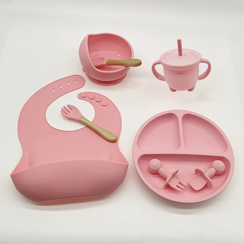 TinyBites – Stylish Silicone Baby Feeding Set