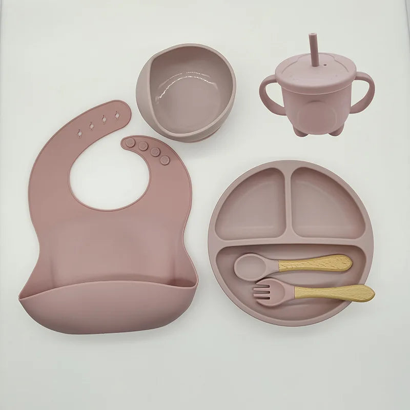 TinyBites – Stylish Silicone Baby Feeding Set