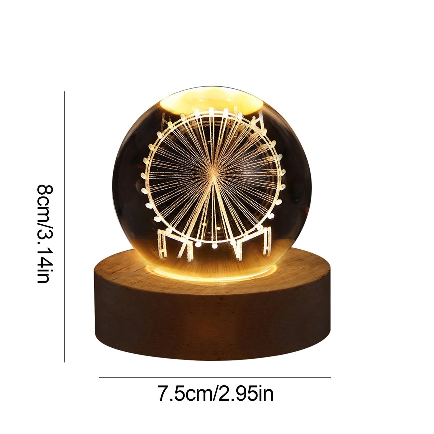 Crystal Light Ball – Enchanting Glass Ambient Light for Home