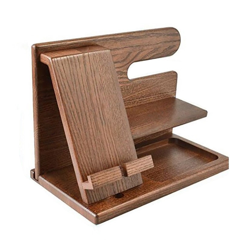 WoodDock – Stylish Wooden Organizer for Devices