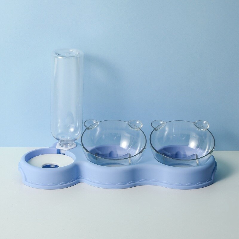 KarlFeast – Stylish 3-in-1 Cat Feeding Bowl for Pets