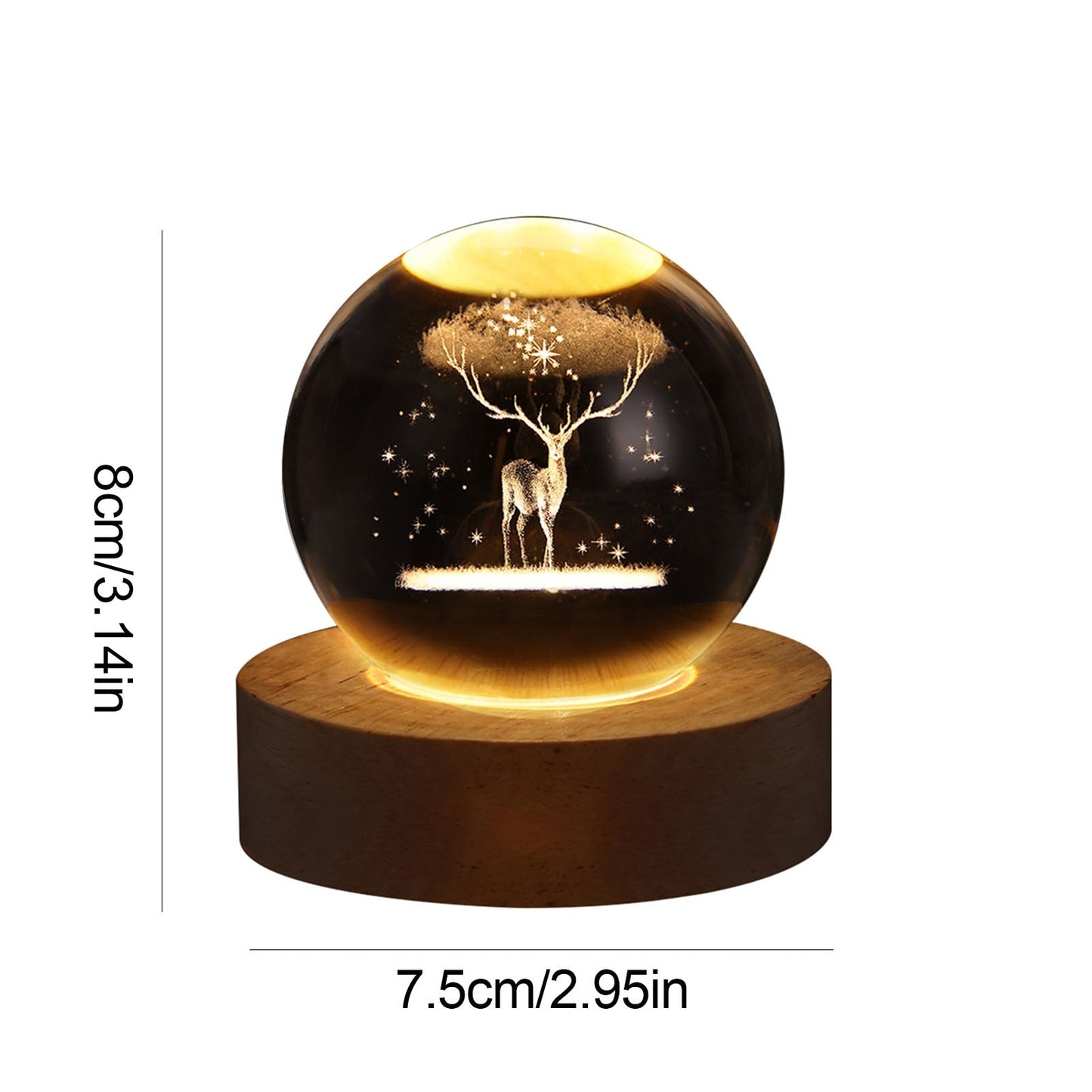 Crystal Light Ball – Enchanting Glass Ambient Light for Home