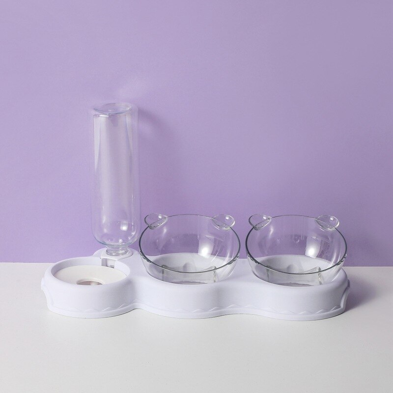 KarlFeast – Stylish 3-in-1 Cat Feeding Bowl for Pets