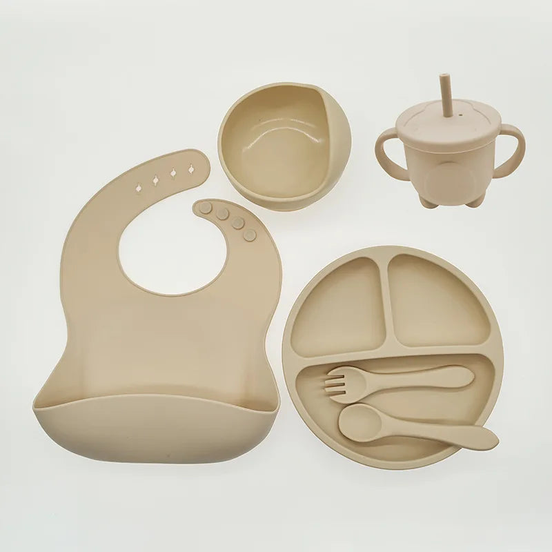 TinyBites – Stylish Silicone Baby Feeding Set