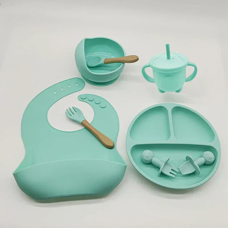 TinyBites – Stylish Silicone Baby Feeding Set