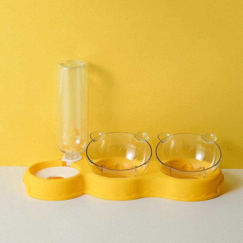KarlFeast – Stylish 3-in-1 Cat Feeding Bowl for Pets
