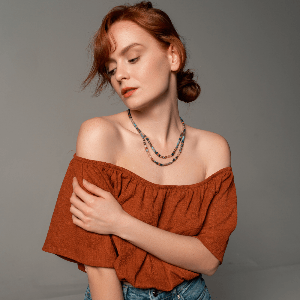 GemGlow Necklace - Elegant Gemstone Choker
