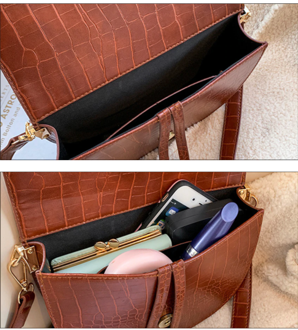Chelsey Crossbody Bag - Tough Bag with Crocodile Print