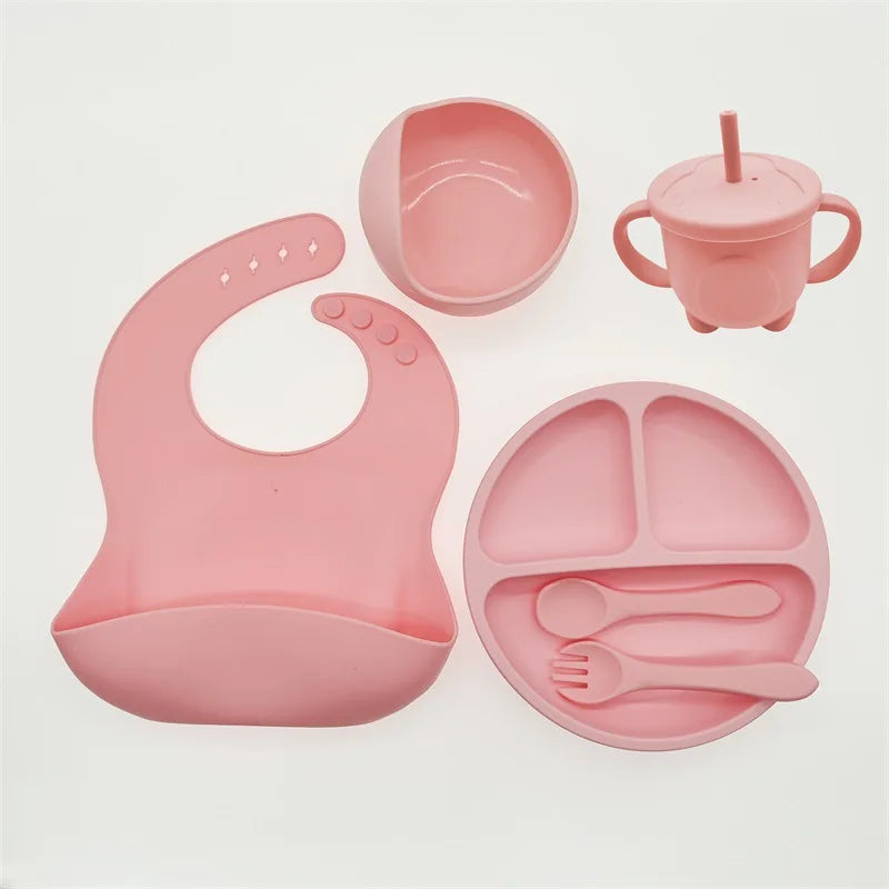 TinyBites – Stylish Silicone Baby Feeding Set