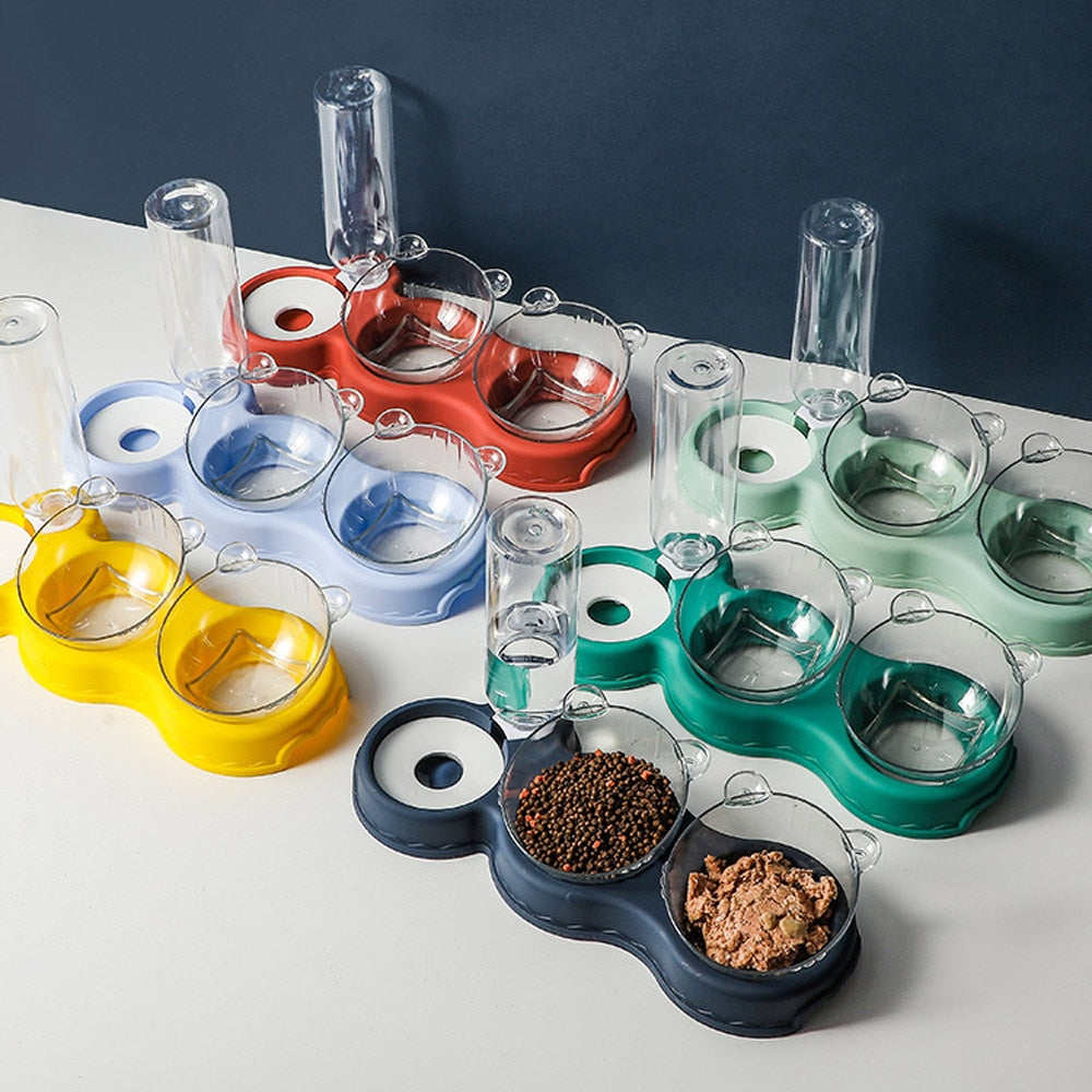 KarlFeast – Stylish 3-in-1 Cat Feeding Bowl for Pets