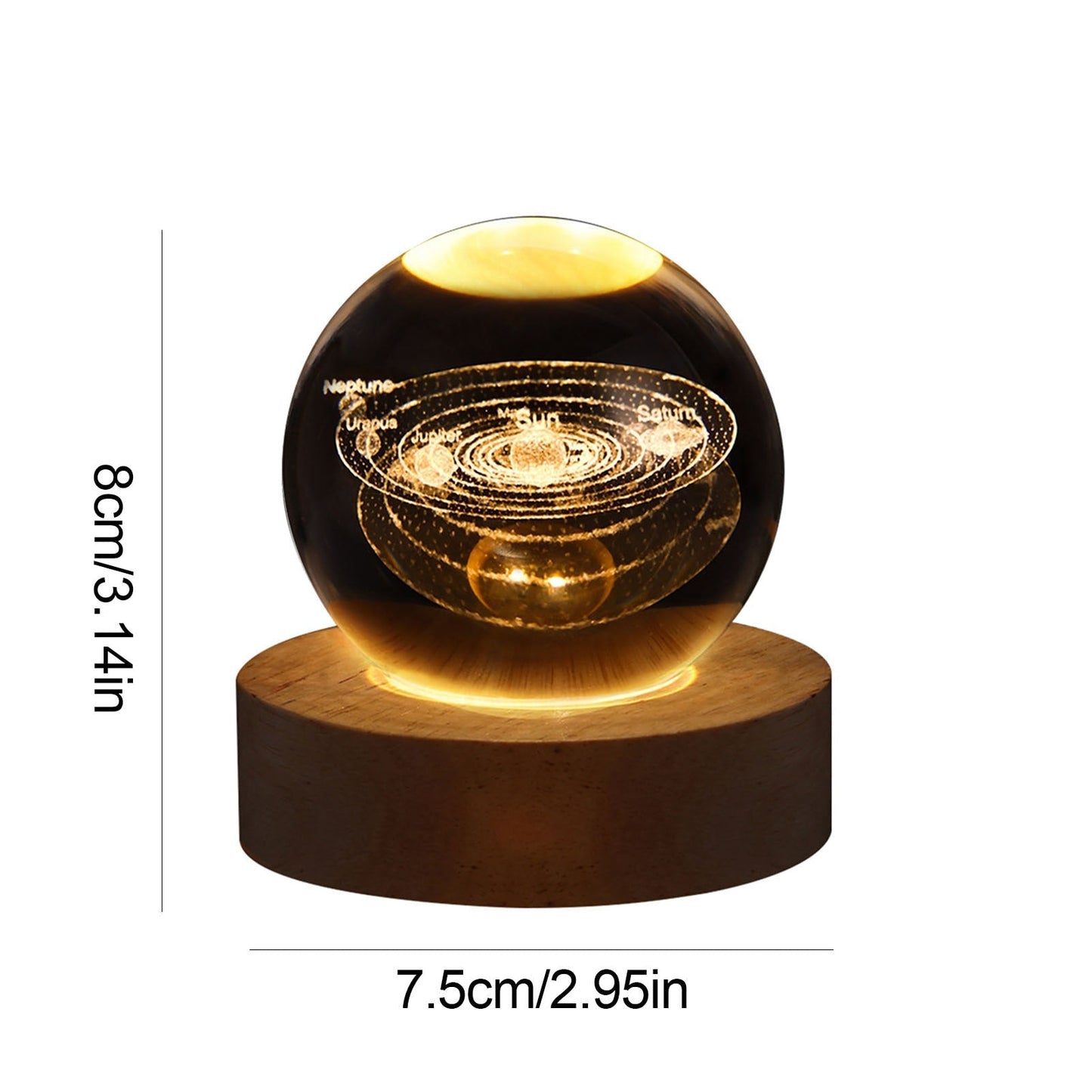 Crystal Light Ball – Enchanting Glass Ambient Light for Home