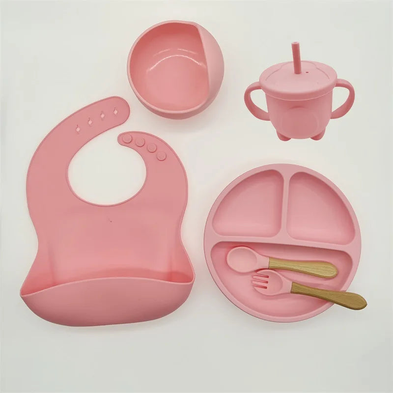 TinyBites – Stylish Silicone Baby Feeding Set