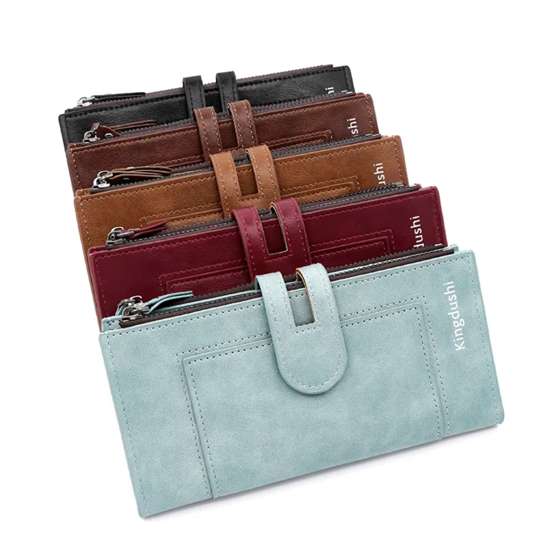 ElegantLeather - Long Leather Wallet for Ladies