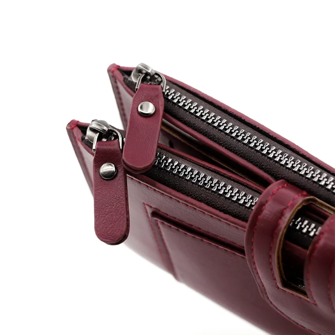 ElegantLeather - Long Leather Wallet for Ladies